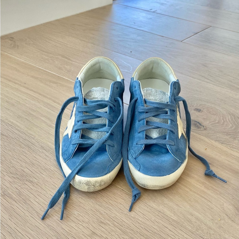 !! NEW BLUE SUEDE WOMEN’S GOLDEN GOOSE !! SIZE 38 Reasonable offers welcome.